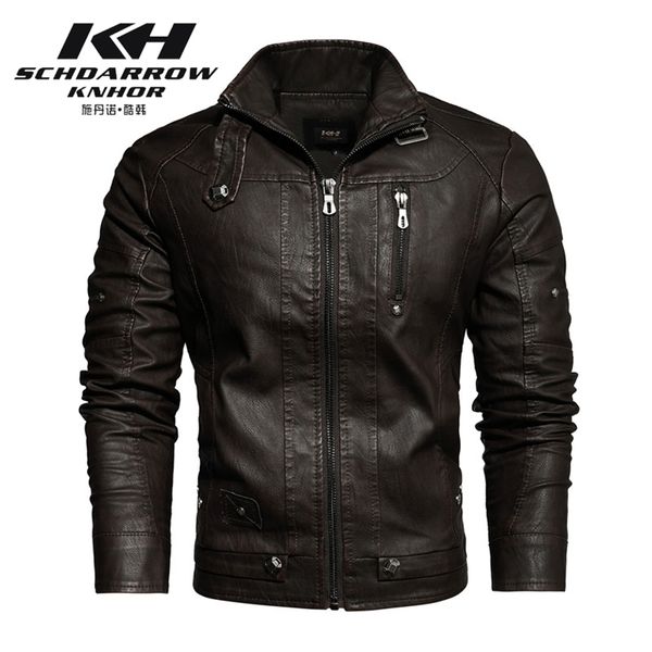 autumn winter men's new motorcycle leather jacket lining with velvet stand collar faded leisure artificial leather coat 201223, Black
autumn winter men's new motorcycle leather jacket lining with velvet stand collar faded leisure artificial leather coat 201223, Black