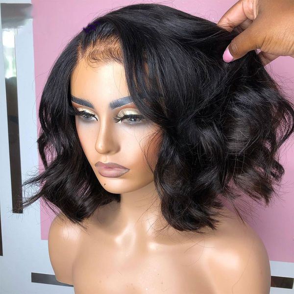 cutting short bob body wave lace front wig for black women with baby hair heat resistant pre plucked glueless daily cosplay wear natural loo, Black;brown
cutting short bob body wave lace front wig for black women with baby hair heat resistant pre plucked glueless daily cosplay wear natural loo, Black;brown