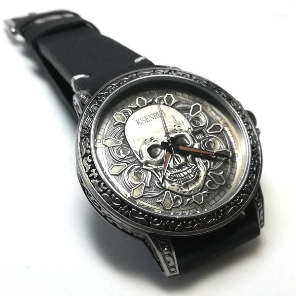 wristwatches fashion 3d skull men watches retro leather casual quartz wrist male date clocks relogio masculino1, Slivery;brown
wristwatches fashion 3d skull men watches retro leather casual quartz wrist male date clocks relogio masculino1, Slivery;brown