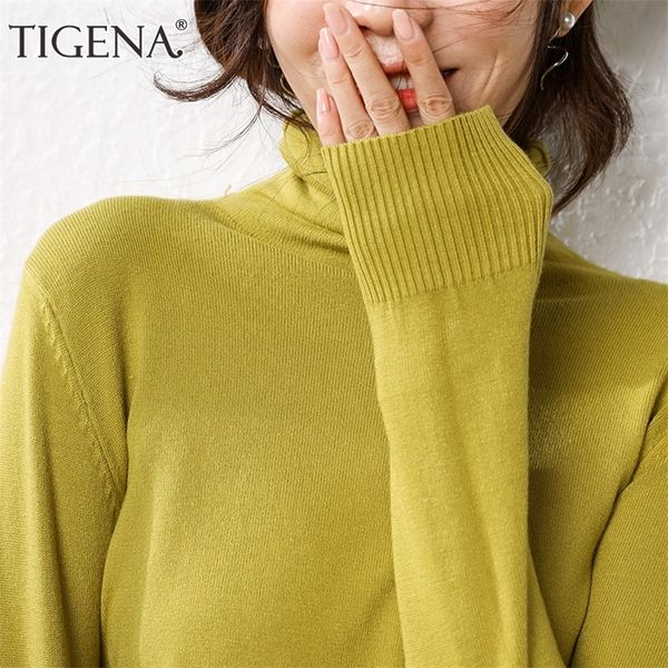 tigena autumn winter sweater women turtleneck long sleeve knitted cashmere jumper female lady pink yellow knitwear clothes 201130, White;black
tigena autumn winter sweater women turtleneck long sleeve knitted cashmere jumper female lady pink yellow knitwear clothes 201130, White;black