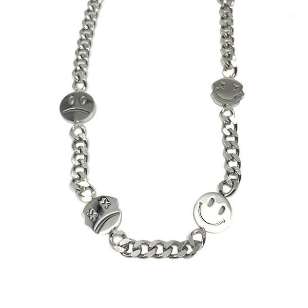 1pc/bag smile pattern fashion titanium steel beauty ladies necklace for women design pendant jewelry chain ornaments sxl01841, Golden;silver
1pc/bag smile pattern fashion titanium steel beauty ladies necklace for women design pendant jewelry chain ornaments sxl01841, Golden;silver