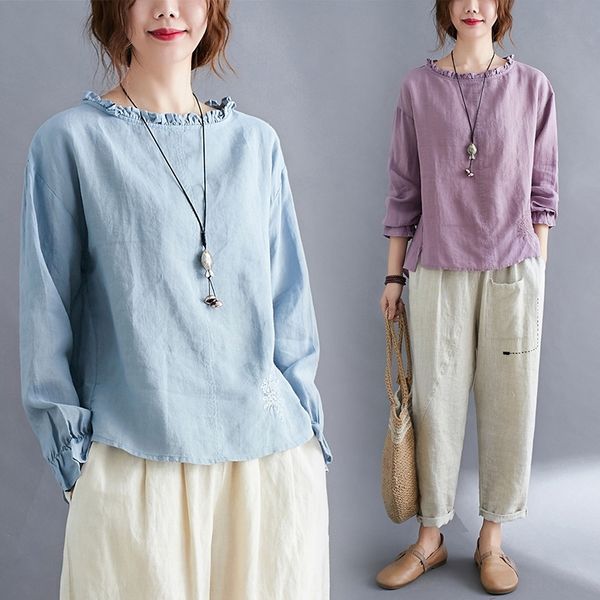 hiabf 2020 shirtembroidered shirtautumn new middle aged lace collar sleeve hemp woman embroidery shirt loose long cotton shirt art x3, White
hiabf 2020 shirtembroidered shirtautumn new middle aged lace collar sleeve hemp woman embroidery shirt loose long cotton shirt art x3, White