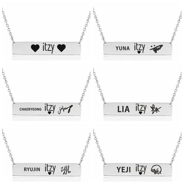 pendant necklaces jcf835 kpop itzy member name necklace accessories for men and women, Silver
pendant necklaces jcf835 kpop itzy member name necklace accessories for men and women, Silver