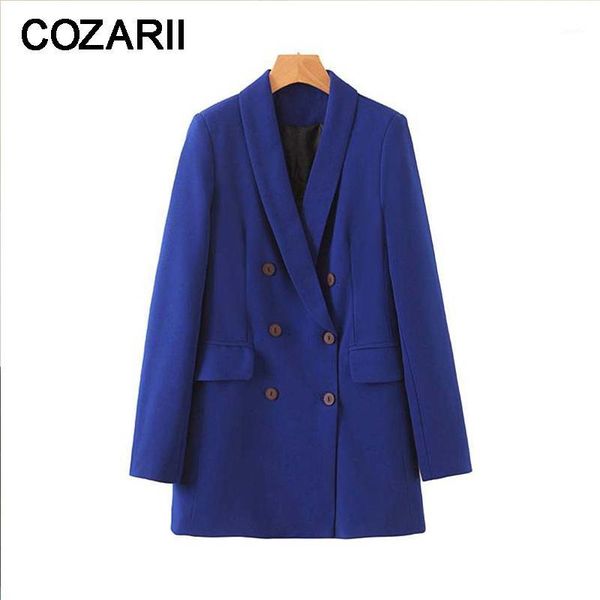 2019 autumn double breasted blazer mujer elegant long sleeve blue office suit casual women blazers and jackets korean outwear1, Black
2019 autumn double breasted blazer mujer elegant long sleeve blue office suit casual women blazers and jackets korean outwear1, Black
