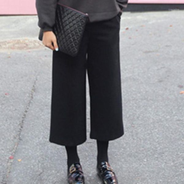 casual pants autumn and winter women's 2020 new style korean loose thick wild nine-point pants straight high-waist woolen wide1, Black;white
casual pants autumn and winter women's 2020 new style korean loose thick wild nine-point pants straight high-waist woolen wide1, Black;white