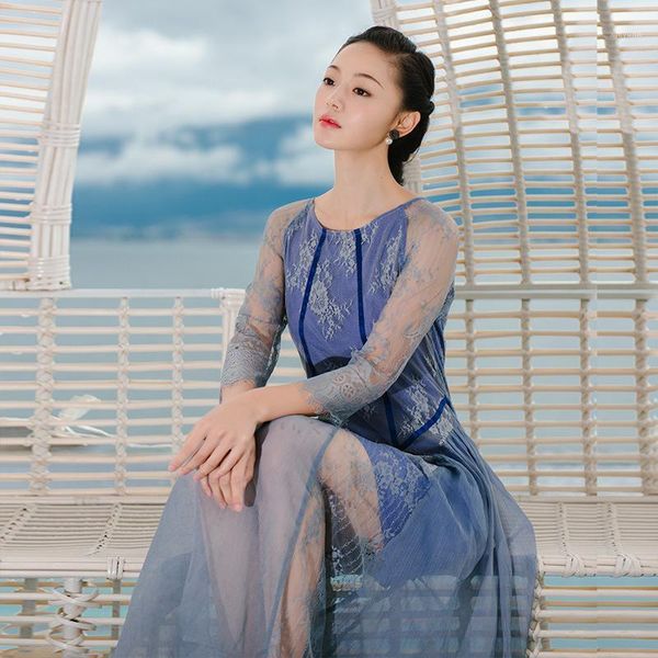 2020 autumn women dress lace maxi lace back blue dress vestidos party dresses vestidos de festa perspective1, Black;gray
2020 autumn women dress lace maxi lace back blue dress vestidos party dresses vestidos de festa perspective1, Black;gray