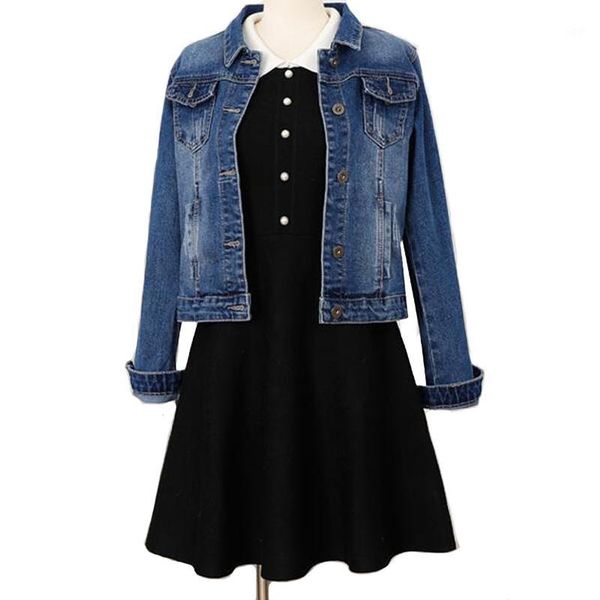2020 spring women short denim jacket korean cute long sleeve slim jackets cowboy single breasted jean coat new arrival1, Black;brown
2020 spring women short denim jacket korean cute long sleeve slim jackets cowboy single breasted jean coat new arrival1, Black;brown