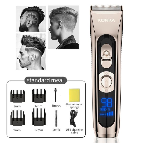 konka hair clippers for men professional cordless clippers for hair cutting beard trimmer rechargeable led display gold
konka hair clippers for men professional cordless clippers for hair cutting beard trimmer rechargeable led display gold