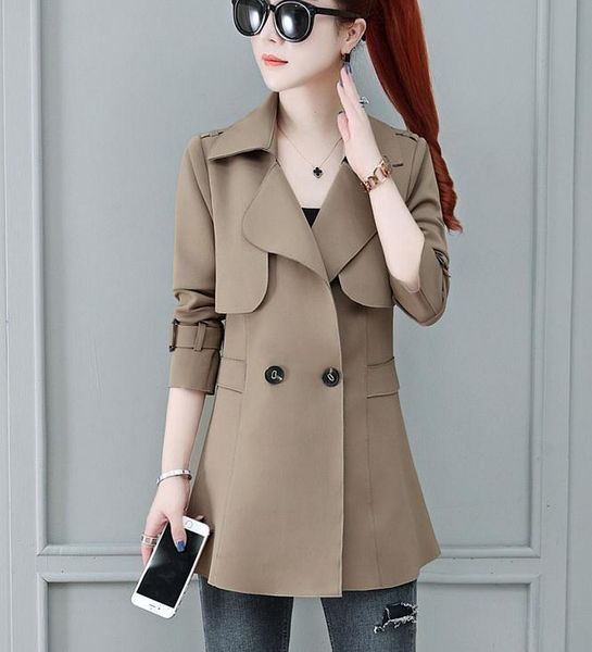 women's trench coats 2021 spring and autumn winter with style fashion long sleeve windbreaker coat, Tan;black
women's trench coats 2021 spring and autumn winter with style fashion long sleeve windbreaker coat, Tan;black