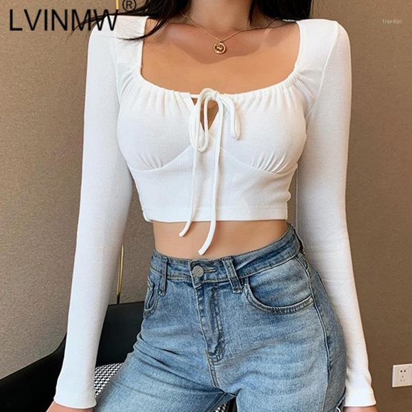 lvinmw square collar long sleeve lace up crop 2020 autumn women tshirts solid minimalist chic simple streetwear1, White
lvinmw square collar long sleeve lace up crop 2020 autumn women tshirts solid minimalist chic simple streetwear1, White