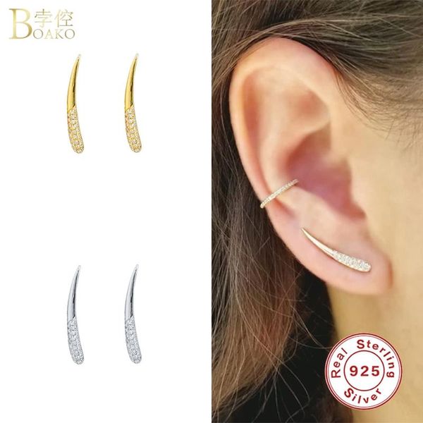 stud boako 925 sterling silver earrings cz zircon minimalist earring for women punk party gift fine jewelry brinco prata, Golden;silver
stud boako 925 sterling silver earrings cz zircon minimalist earring for women punk party gift fine jewelry brinco prata, Golden;silver