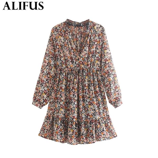 fashion za women dress vintage floral printed v-neck high waist long sleeve mini dresses female ladies vestidos y200805, Black;pink
fashion za women dress vintage floral printed v-neck high waist long sleeve mini dresses female ladies vestidos y200805, Black;pink