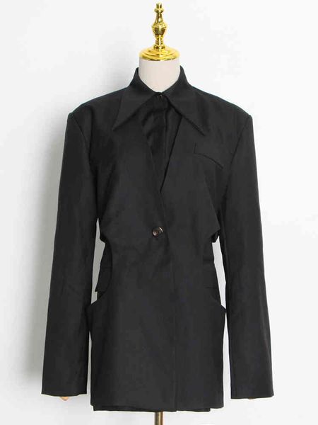 women's suits & blazers twotwinstyle casual slim patchwork colorblock blazer female long sleeve cut out fake two korean fashion jacket, White;black
women's suits & blazers twotwinstyle casual slim patchwork colorblock blazer female long sleeve cut out fake two korean fashion jacket, White;black