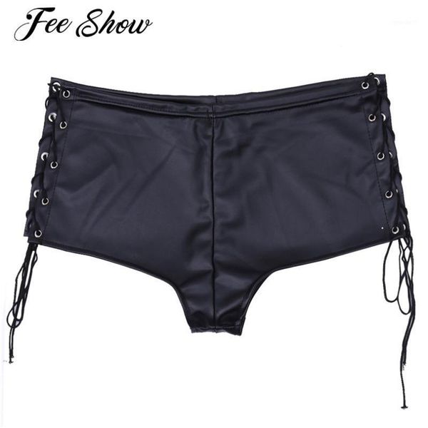 women's shorts black women low waist lace up performance clubwear for party dance club patent leather slim cut shorts1, White;black
women's shorts black women low waist lace up performance clubwear for party dance club patent leather slim cut shorts1, White;black