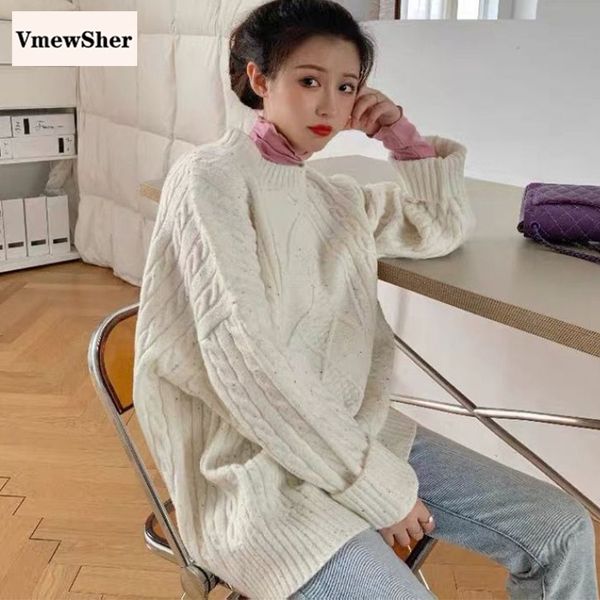 vmewsher autumn winter oversized sweater women multicolor loose knitted lady long sleeve pullover female jumper chic knitwear h1211, White;black
vmewsher autumn winter oversized sweater women multicolor loose knitted lady long sleeve pullover female jumper chic knitwear h1211, White;black