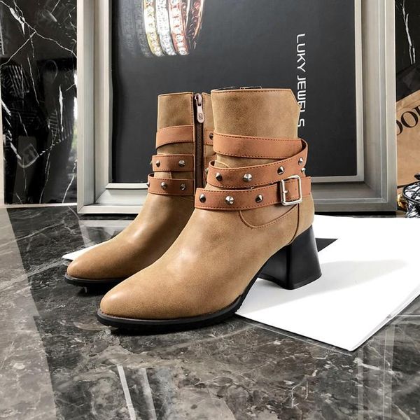 round toe rivets shoes white ankle boots zipper booties woman 2020 high heels winter footwear low stiletto large size, Black
round toe rivets shoes white ankle boots zipper booties woman 2020 high heels winter footwear low stiletto large size, Black