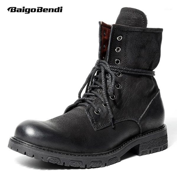 boots arrival must have mens full grain leather mid-calf soliders man winter motorcycle riding1, Black
boots arrival must have mens full grain leather mid-calf soliders man winter motorcycle riding1, Black