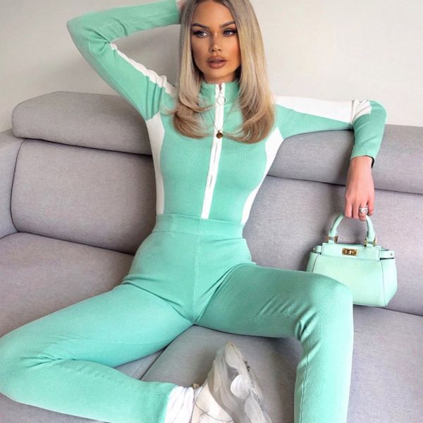 women's tracksuits new spring and summer long sleeve popular rib knitting color matching sports yoga suit for, Gray
women's tracksuits new spring and summer long sleeve popular rib knitting color matching sports yoga suit for, Gray