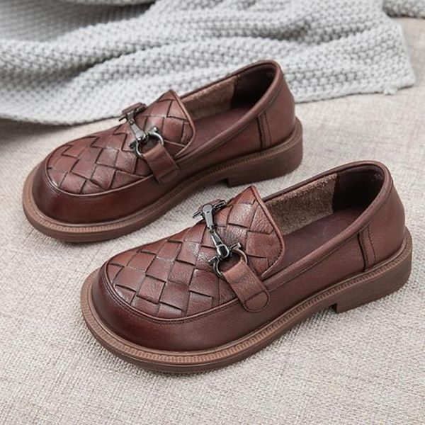 2020 autumn new flat shoes women vintage leather casual shoes hand woven women ladies loafers platform flats, Black
2020 autumn new flat shoes women vintage leather casual shoes hand woven women ladies loafers platform flats, Black
