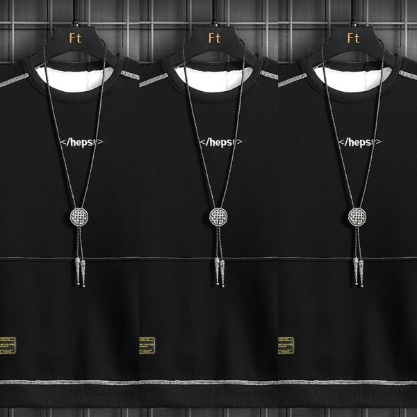 xll1h 2020 spring and t-shirt long-sleeved loose men's trendy t-shirt simple student pullover pulloverstudent autumn pullover ins cloth, Black
xll1h 2020 spring and t-shirt long-sleeved loose men's trendy t-shirt simple student pullover pulloverstudent autumn pullover ins cloth, Black