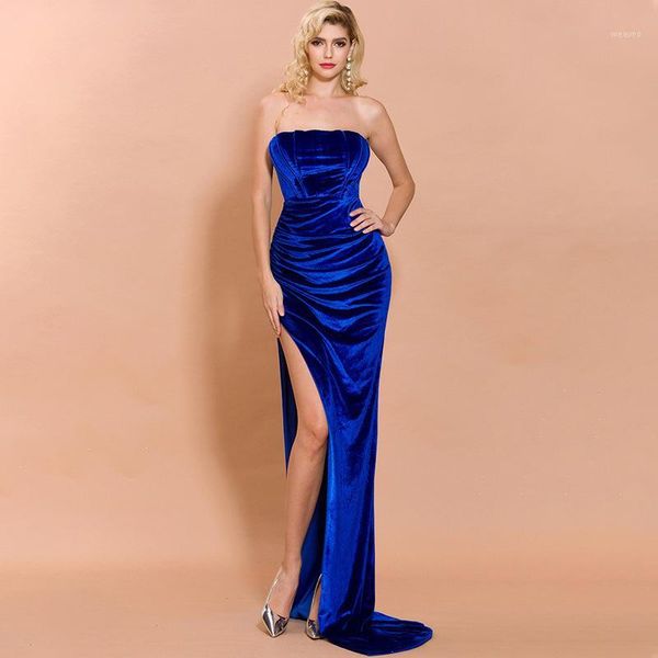 dresses elegant women bodycoon long strapless blue night club fashion evening party dresses high slit dress1, Black;gray
dresses elegant women bodycoon long strapless blue night club fashion evening party dresses high slit dress1, Black;gray