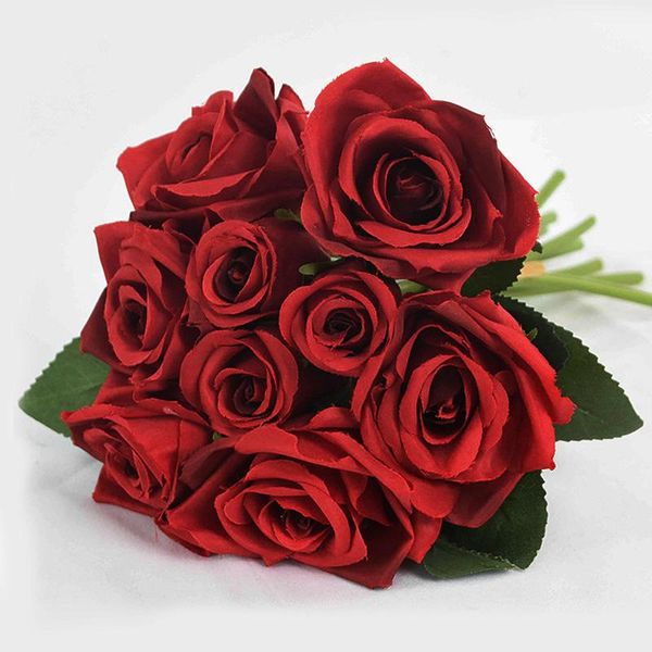 decorative flowers & wreaths 9 heads silk rose bouquets artificial flower flores head wedding bridal bouquet birthday party home garden deco
decorative flowers & wreaths 9 heads silk rose bouquets artificial flower flores head wedding bridal bouquet birthday party home garden deco