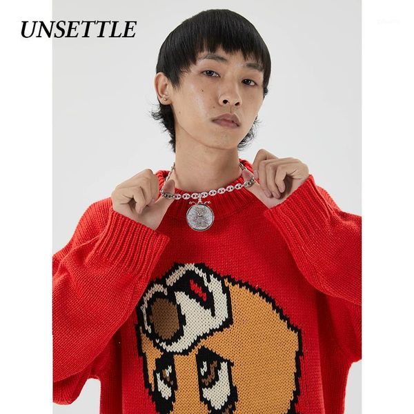 2020 autumn/winter vintage men sweater cartoons harajuku hip hop streetwear pullover oversized sweater women casual male 1, White;black 
2020 autumn/winter vintage men sweater cartoons harajuku hip hop streetwear pullover oversized sweater women casual male 1, White;black