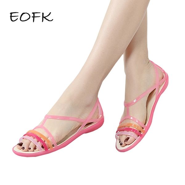 eofk women sandals summer new eva casual mixed candy colors soft slip on beach jelly shoes woman flat sandals y200323, Black
eofk women sandals summer new eva casual mixed candy colors soft slip on beach jelly shoes woman flat sandals y200323, Black