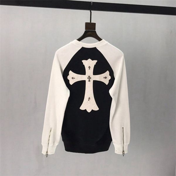 chrome 20ss heart sleeve zipper cross for men and women, Black 
chrome 20ss heart sleeve zipper cross for men and women, Black