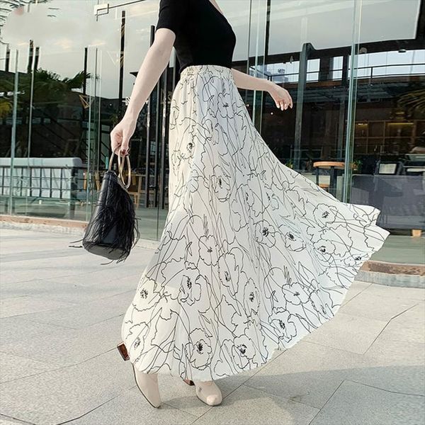 2020 spring vintage streetwear womens skirts long skirts for women floral maxi high waisted chiffon skirt female korean skirt, Black
2020 spring vintage streetwear womens skirts long skirts for women floral maxi high waisted chiffon skirt female korean skirt, Black