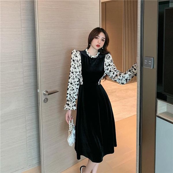 casual dresses coigarsam vintage patchwork women one-piece dress korean spring floral print flare sleeve stand neck a8383, Black;gray
casual dresses coigarsam vintage patchwork women one-piece dress korean spring floral print flare sleeve stand neck a8383, Black;gray