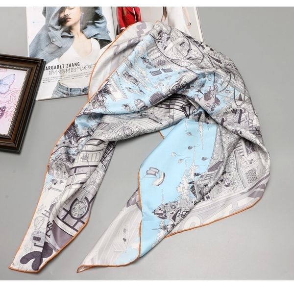 35" fashion print large square silk scarf shawl hijab for womens 100% twill silk scarf head scarves hand rolled edges 201026, Blue;gray
35" fashion print large square silk scarf shawl hijab for womens 100% twill silk scarf head scarves hand rolled edges 201026, Blue;gray