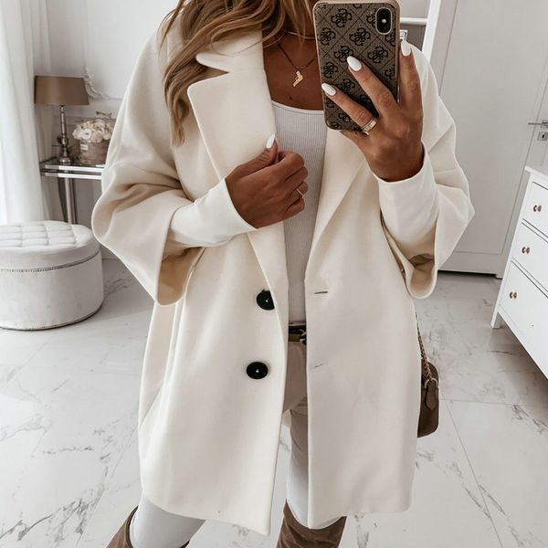 office ladies wool blends women's parkas pockets turn down collar overcoat loose warm coat for women winter outerwear, Black
office ladies wool blends women's parkas pockets turn down collar overcoat loose warm coat for women winter outerwear, Black