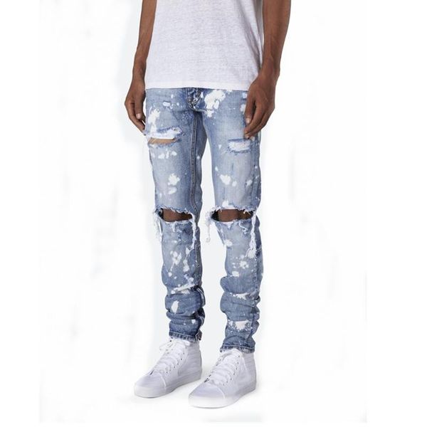 men's jeans broken hole skinny biker paint men summer destroyed ripped hip-hop high street vintage stretchy pants homme, Blue
men's jeans broken hole skinny biker paint men summer destroyed ripped hip-hop high street vintage stretchy pants homme, Blue