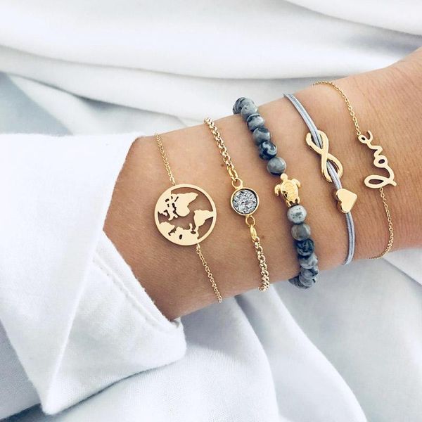 link, chain nature stone bead cuff boho bracelets bangles for women fashion gold color map sets jewelry party gifts gif, Black
link, chain nature stone bead cuff boho bracelets bangles for women fashion gold color map sets jewelry party gifts gif, Black