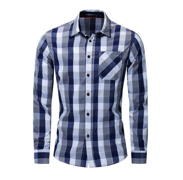 men's casual shirts camisa spring plaid cotton for male long sleeved loose europe size social turn down collar shirt men j3081, White;black
men's casual shirts camisa spring plaid cotton for male long sleeved loose europe size social turn down collar shirt men j3081, White;black