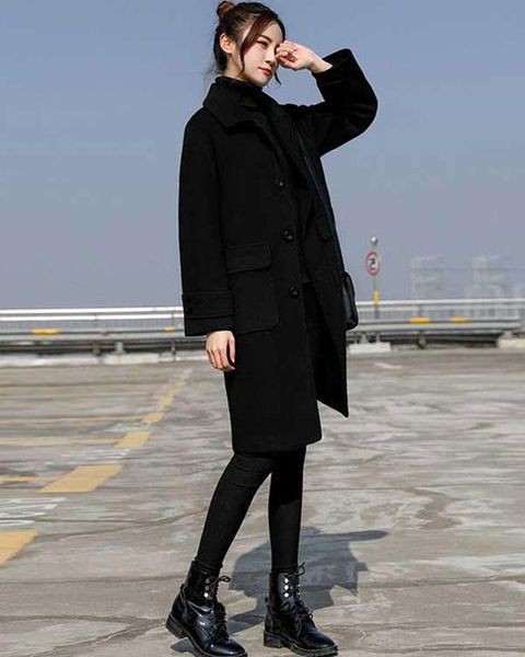 new design 3xl wool coat women long sleeve collar outwear long jacket korean casual winter elegant overcoat women woolen coat, Black
new design 3xl wool coat women long sleeve collar outwear long jacket korean casual winter elegant overcoat women woolen coat, Black