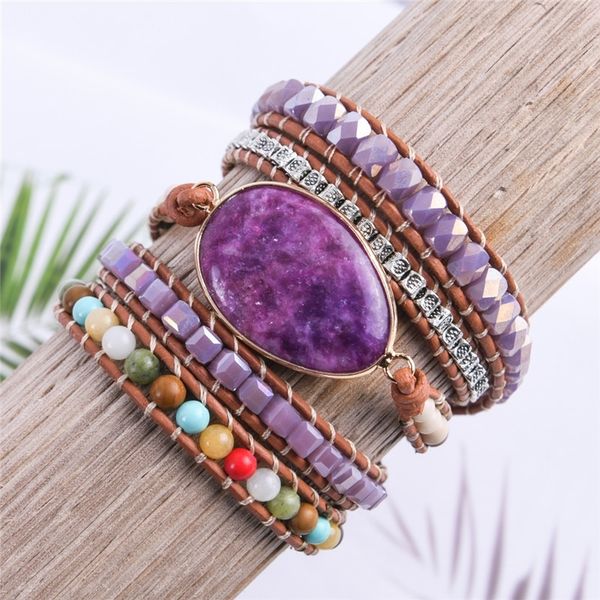 leather wrap bracelet natural stone beaded 5x layers statement art bracelet christmas jewelry gifts drop shipping y200730, Black
leather wrap bracelet natural stone beaded 5x layers statement art bracelet christmas jewelry gifts drop shipping y200730, Black