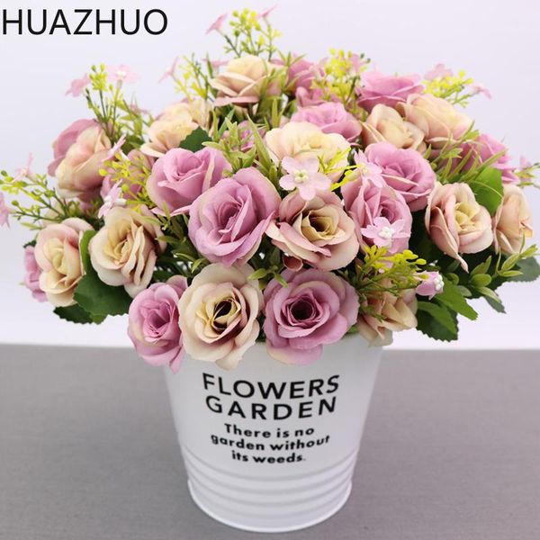 10 heads/bouquet artificial flowers small bud silk rose simulation flowers green leaves home vase garden decoration for wedding1
10 heads/bouquet artificial flowers small bud silk rose simulation flowers green leaves home vase garden decoration for wedding1