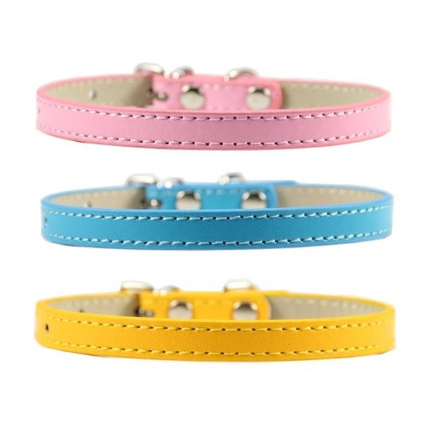 dog collars & leashes 1 piece solid color pu leather colorful neck strap adjustable pet collar belt durable accessories
dog collars & leashes 1 piece solid color pu leather colorful neck strap adjustable pet collar belt durable accessories