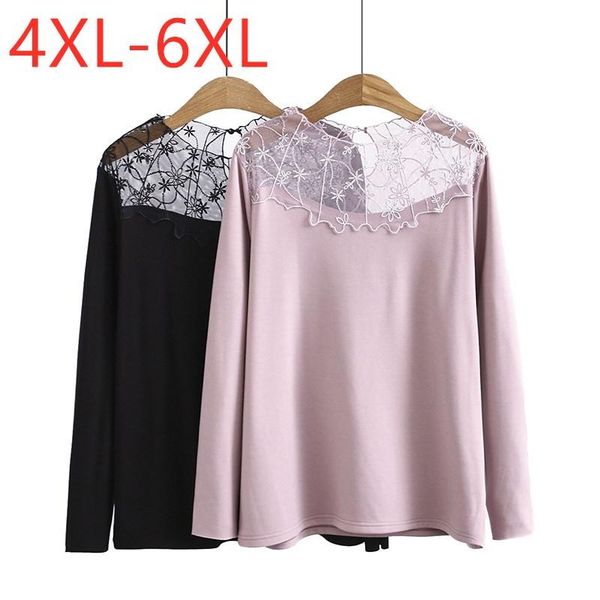 new ladies autumn winter plus size basic for women large long sleeve elastic slim black lace cotton t-shirt 4xl 5xl 6xl, White
new ladies autumn winter plus size basic for women large long sleeve elastic slim black lace cotton t-shirt 4xl 5xl 6xl, White