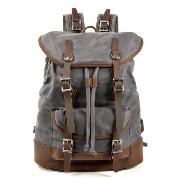 outdoor bags hunting classic waterproof leather canvas rucksack backpack men women travel bag large waxed sport pack
outdoor bags hunting classic waterproof leather canvas rucksack backpack men women travel bag large waxed sport pack