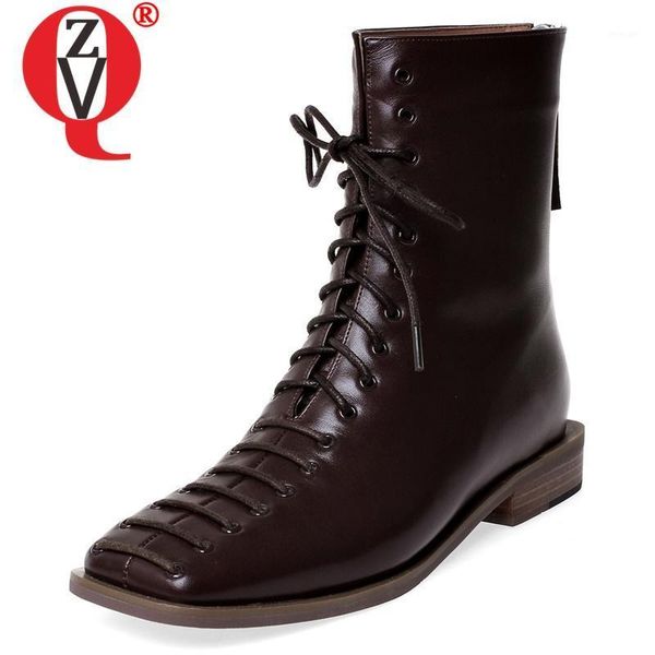 boots zvq women shoes winter fashion square toe genuine leather ankle outside comfortable low heels cross-tied zip shoes1, Black
boots zvq women shoes winter fashion square toe genuine leather ankle outside comfortable low heels cross-tied zip shoes1, Black