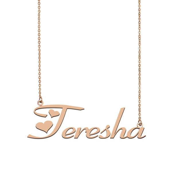 teresha name necklace custom nameplate pendant for women girls birthday gift kids friends jewelry 18k gold plated stainless steel, Silver
teresha name necklace custom nameplate pendant for women girls birthday gift kids friends jewelry 18k gold plated stainless steel, Silver