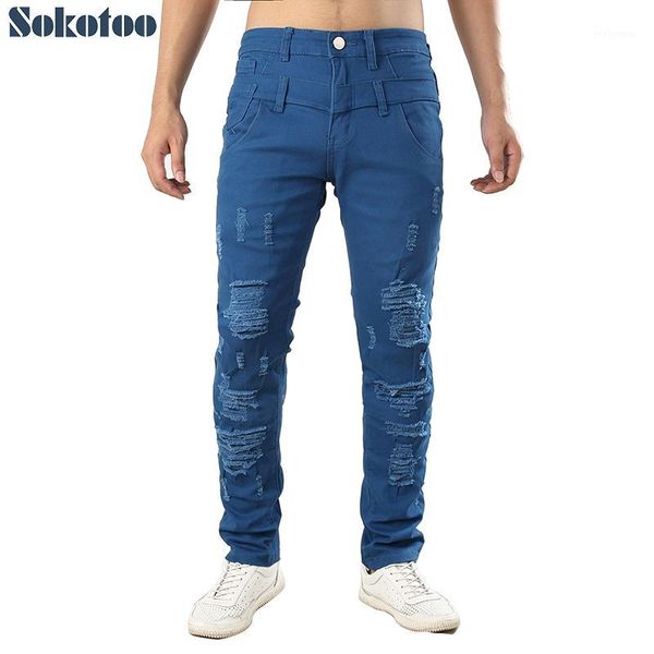men's holes ripped stretch jeans casual slim fit distressed denim pants blue black red1 men's
men's holes ripped stretch jeans casual slim fit distressed denim pants blue black red1 men's