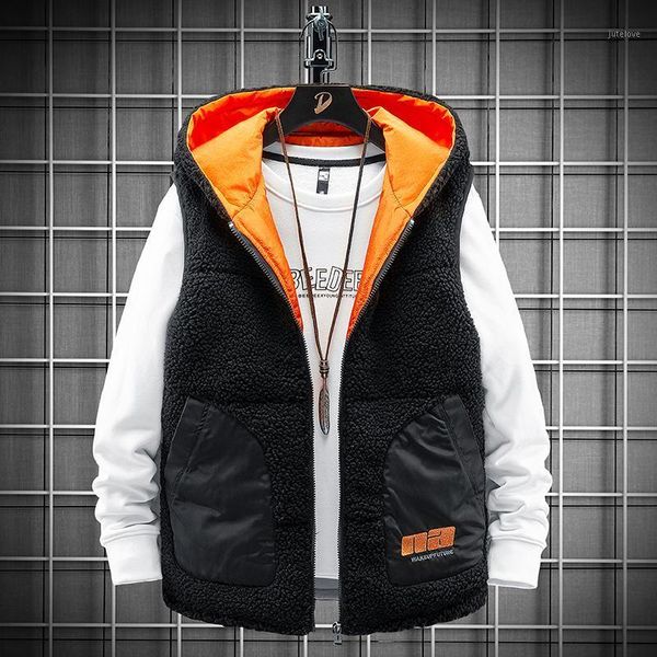 men's vest men 2020 winter japanese streetwear hip hop harajuku korean style male color black casual sweatshirt vest for men1, Black;white
men's vest men 2020 winter japanese streetwear hip hop harajuku korean style male color black casual sweatshirt vest for men1, Black;white