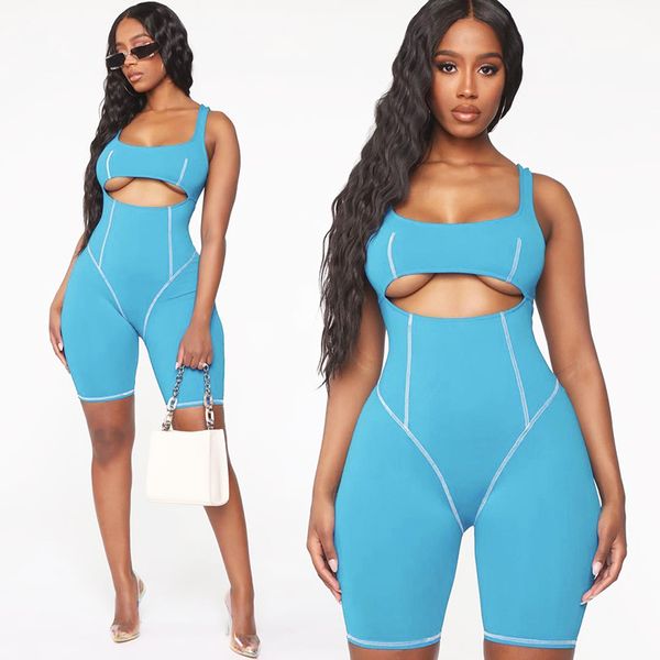 sheblingbling sleeveless square collar skinny women rompers contrast stitching cut out front playsuit fitness short jumpsuit t200704, Black;white
sheblingbling sleeveless square collar skinny women rompers contrast stitching cut out front playsuit fitness short jumpsuit t200704, Black;white