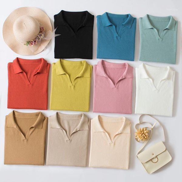 2020 new spring women clothes knitted sweater turn-down collar casual soft jumper fashion female pullover winter sweaters 1, White;black
2020 new spring women clothes knitted sweater turn-down collar casual soft jumper fashion female pullover winter sweaters 1, White;black