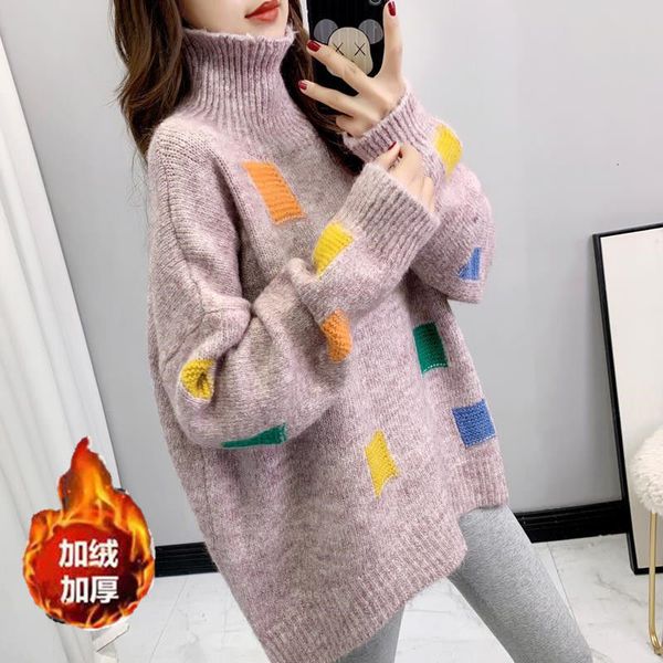 2021 new heavy cashmere autumn/lazy winter wind red net turtleneck big sweater for woman k0xq, White;black
2021 new heavy cashmere autumn/lazy winter wind red net turtleneck big sweater for woman k0xq, White;black
