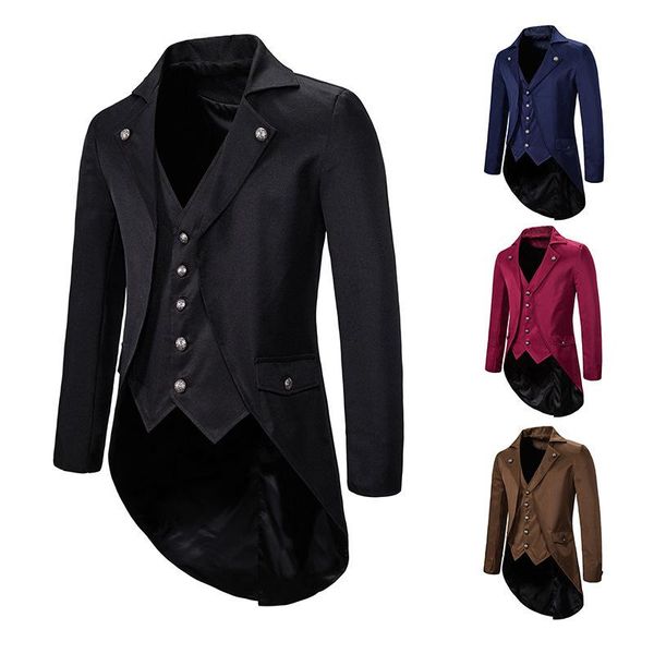 medieval vintage knight warrior prince tuxedo jacket coat soldier lapel suit for men evening dress autumn winter, Black;brown
medieval vintage knight warrior prince tuxedo jacket coat soldier lapel suit for men evening dress autumn winter, Black;brown